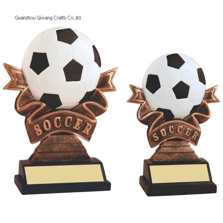 custom resin soccer trophy award