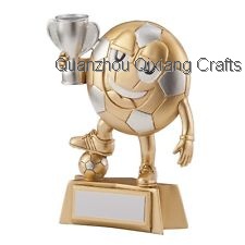 funny resin soccer award