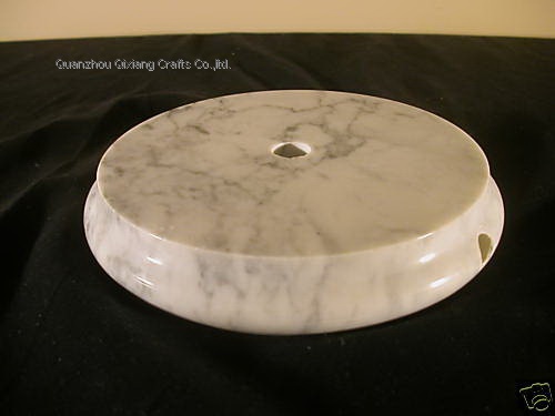 custom white marble base