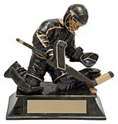 Hot design custom resin ice hockey figure trophy sport award