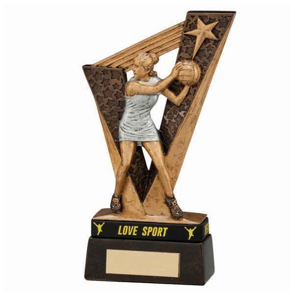 custom souvenir resin netball trophy awards