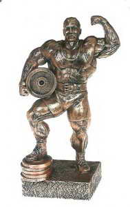 custom resin bodybuilding trophy