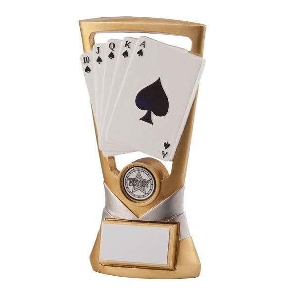custom resin poker sport trophy award