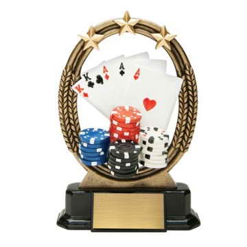 custom resin poker sport trophy award